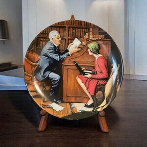1986 The Professor Norman Rockwell Collector Plates